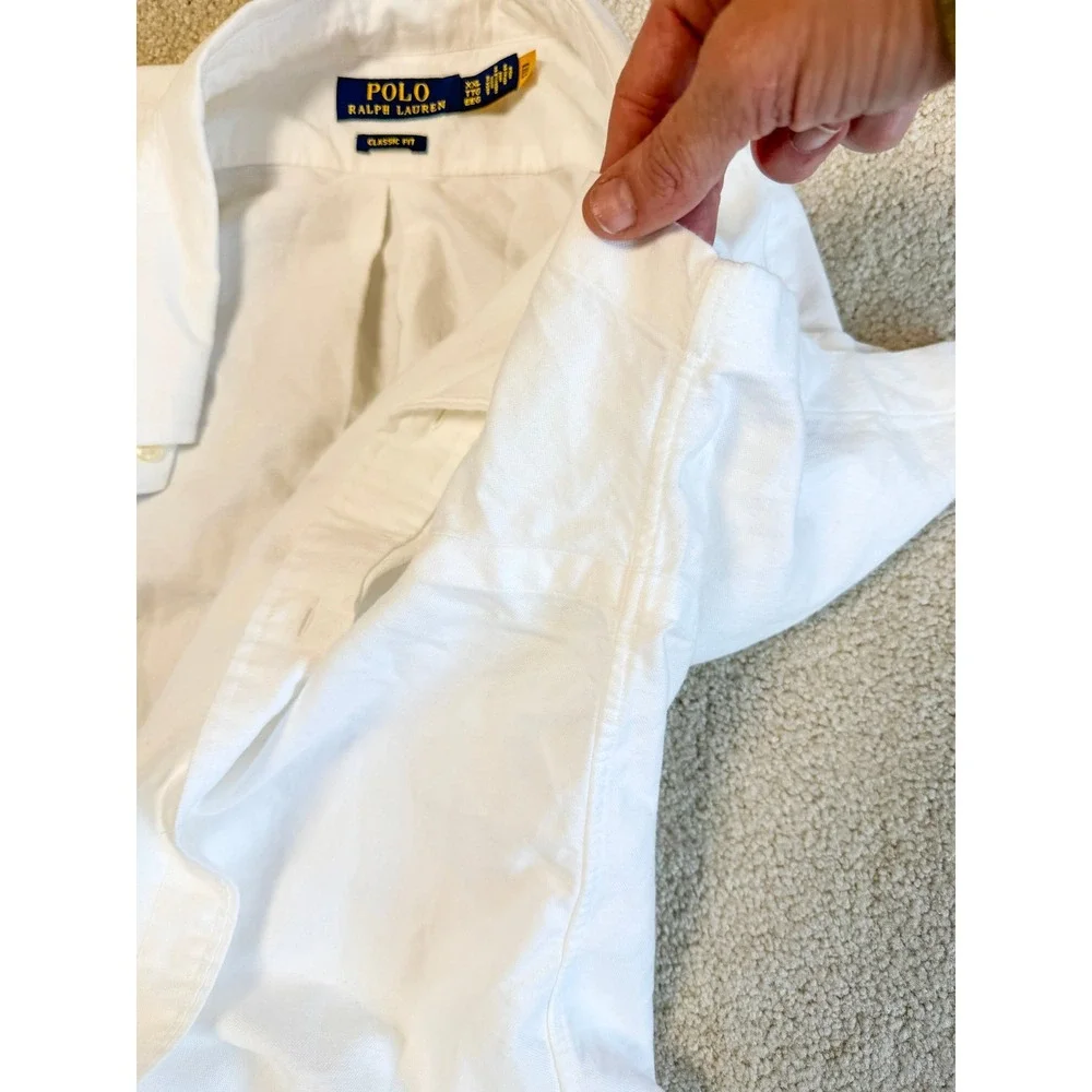 Polo Ralph Lauren Classic Fit Oxford Shirt White Button Down Men's XXL